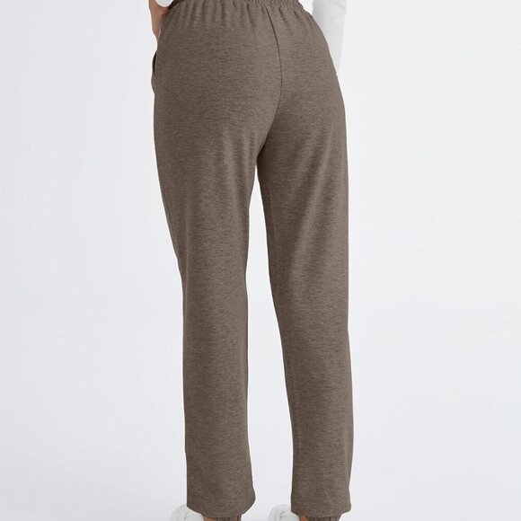 Women's Light Coffee Sweatpants with Pockets - Casual Lounge Joggers for Spring - Picture 4 of 7